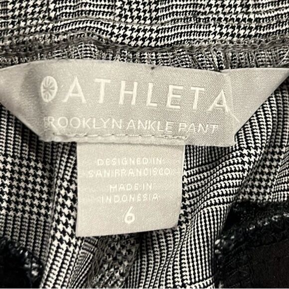 Athleta Brooklyn glen plaid ankle pull on pants size 6 - Picture 6 of 9